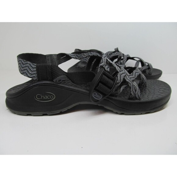 Chaco Updraft Eco Tread  Sandals Black Waves Womens Size 8 M (J105182) Excellent - Picture 10 of 12